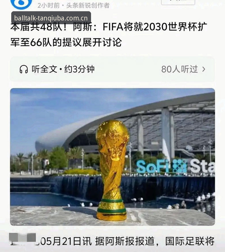 谈球吧官网入口安全吗 世界杯扩军66队完整指南:从历史演变到2030年参赛机遇分析